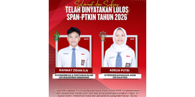 Diterima SNBP 2026 dan lolos seleksi STTKAD, POLTEKES KEMENKES, dan SPAN-PTKIN 2026
