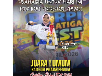 Juara 1 Umum Pelajar Pemula PORPI Fest 2026