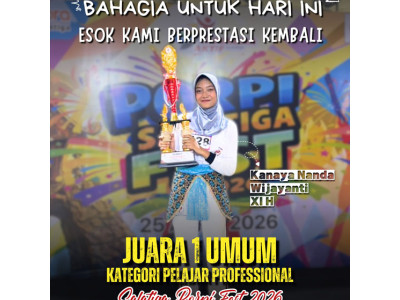 Juara 1 Umum Pelajar Profesional PORPI Fest 2026