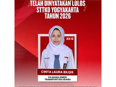 Selamat Lolos seleksi STTKAD 2026